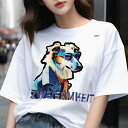 Tシャツ メンズ キッズ 犬ファン 半袖 春夏 犬柄 プリント カジュアル かわいい 人間用 フィットネス ダンス サングラス ボーダーコリー コート 洒落てい...