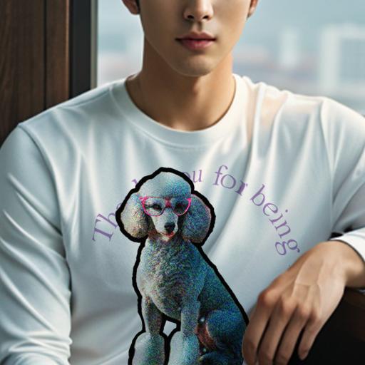 長袖Tシャツ 人間用 メンズ 秋春夏 プリント レジャー アウトドア カジュアル かわいい 犬ファン メガネ プードル おしゃれ 長袖Tシャツ 人間用 メンズ 秋春夏 プリント レジャー アウトドア カジュアル かわいい 犬ファン メガネ プードル おしゃれ