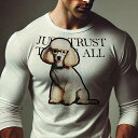 長袖Tシャツ 人間用 メンズ 秋春夏 プリント レジャー アウトドア カジュアル かわいい 犬ファン 眼鏡 プードル シャツ 文字
