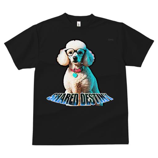 Tシャツ レディース 犬ファン 半袖 春夏 犬柄 プリント カジュアル かわいい 人間用 フィットネス ダンス メガネ プードル 首輪 メダル