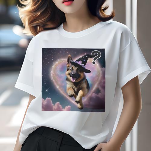 Tシャツ レディース 犬ファン 半袖 春夏 犬柄 プリント カジュアル かわいい 人間用 フィットネス ダン..