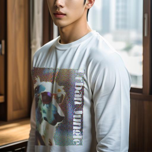 長袖Tシャツ 人間用 メンズ 秋春夏 プリント レジャー アウトドア カジュアル かわいい 犬ファン サングラス ボルゾイ カラフル背景