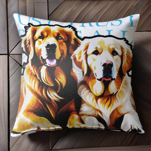 信頼 ゴールデンレトリバー 友情 仲間 愛 クッションカバー 45×45cm アニマル柄 おしゃれ 可愛い クッ..