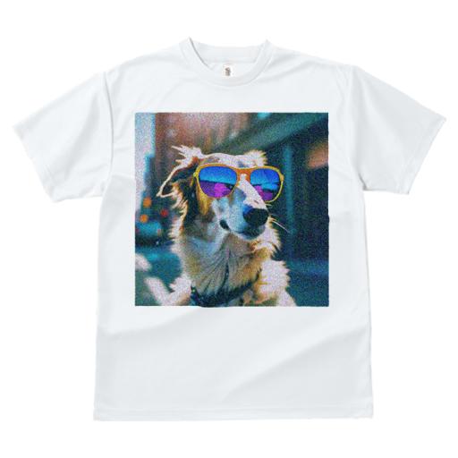 Tシャツ メンズ キッズ 犬ファン 半袖 春夏 犬柄 プリント カジュアル かわいい 人間用 フィットネス ダンス サングラス その他 犬 楽しい 都会 かっこいい