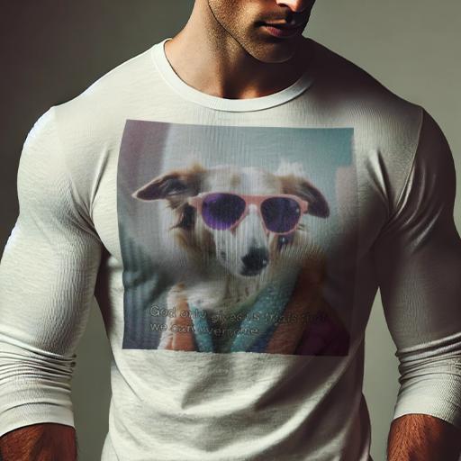 長袖Tシャツ 人間用 メンズ 秋春夏 プリント レジャー アウトドア カジュアル かわいい 犬ファン サン..