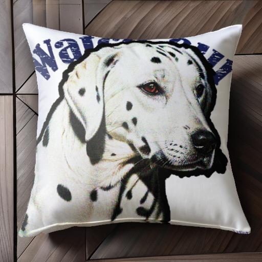 警戒 ダルメシアン スタンド 黒い斑点 クッションカバー 45×45cm アニマル柄 おしゃれ 可愛い クッショ..