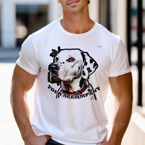 Tシャツ メンズ キッズ 犬ファン 半袖 春夏 犬柄 プリント カジュアル かわいい 人間用 フィットネス ダンス ダルメシアン