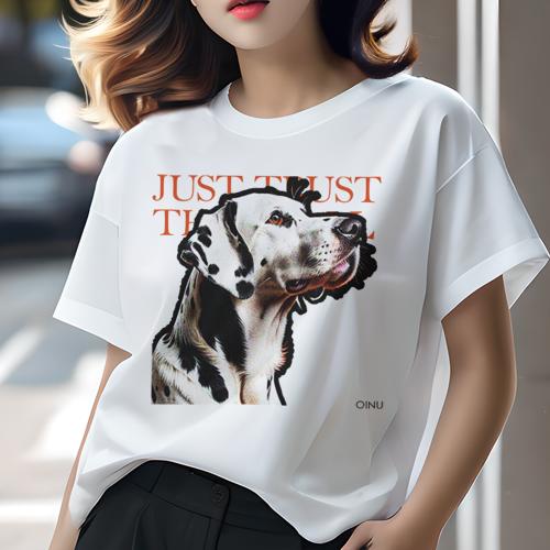 Tシャツ レディース 犬ファン 半袖 春夏 犬柄 プリント カジュアル かわいい 人間用 フィットネス ダンス 文字 ダルメシアン