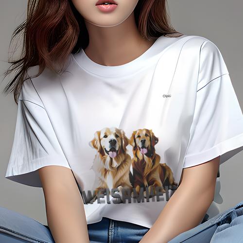 Tシャツ レディース 犬ファン 半袖 春夏 犬柄 プリント カジュアル かわいい 人間用 フィットネス ダンス 笑顔 ゴールデンレトリバー 友情 愛 Tシャツ レディース 犬ファン 半袖 春夏 犬柄 プリント カジュアル かわいい 人間用 フィットネス ダンス 笑顔 ゴールデンレトリバー 友情 愛
