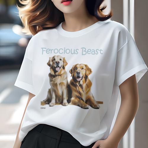 Tシャツ レディース 犬ファン 半袖 春夏 犬柄 プリント カジュアル かわいい 人間用 フィットネス ダンス 一緒にいる犬 ゴールデンレトリバー べロ 笑顔 癒し Tシャツ レディース 犬ファン 半袖 春夏 犬柄 プリント カジュアル かわいい 人間用 フィットネス ダンス 一緒にいる犬 ゴールデンレトリバー べロ 笑顔 癒し