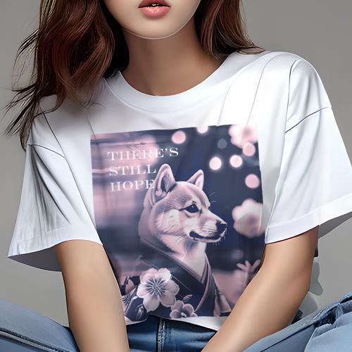 Tシャツ レディース 犬ファン 半袖 春夏 犬柄 プリント カジュアル かわいい 人間用 フィットネス ダンス 着物 柴犬 花 ボケ効果 Tシャツ レディース 犬ファン 半袖 春夏 犬柄 プリント カジュアル かわいい 人間用 フィットネス ダンス 着物 柴犬 花 ボケ効果