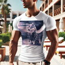 Tシャツ メンズ キッズ 犬ファン 半袖 春夏 犬柄 プリント カジュアル かわいい 人間用 フィットネス ダンス 着物 柴犬 和服 光の輪 街灯
