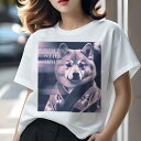 Tシャツ レディース 犬ファン 半袖 春夏 犬柄 プリント カジュアル かわいい 人間用 フィットネス ダンス 和服 その他 花柄 希望 元気づけ アニマルドレスアップ