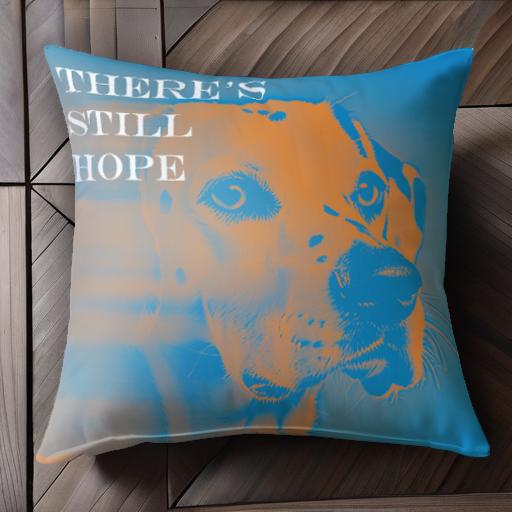 希望 その他 青オレンジ 犬 芸術 モチベーション クッションカバー 45×45cm アニマル柄 お