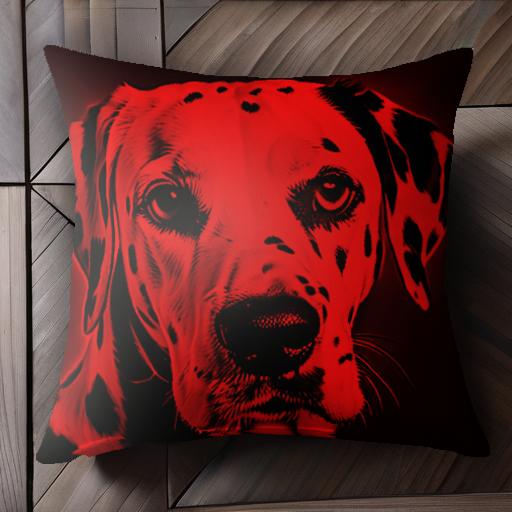 赤 ダルメシアン アート ポップアート 犬 クッションカバー 45×45cm アニマル柄 おしゃれ 可愛い クッション本体付き 正方形 犬ファン 赤 ダルメシアン アート ポップアート 犬 クッションカバー 45×45cm アニマル柄 おしゃれ 可愛い クッション本体付き 正方形 犬ファン