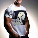 Tシャツ メンズ キッズ 犬ファン 半袖 春夏 犬柄 プリント カジュアル かわいい 人間用 フィットネス ダンス 犬 ダルメシアン 斑点(4)
