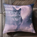 帽子 ジャーマンシェパードドッグ 宇宙 星 雲 ハート クッションカバー 45×45cm アニマル柄 おしゃれ 可愛い クッション本体付き 正方形 犬ファン