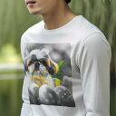 長袖Tシャツ 人間用 メンズ 秋春夏 プリント レジャー アウトドア カジュアル かわいい 犬ファン たまご シーズー 文字 パーティー