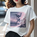 Tシャツ レディース 犬ファン 半袖 春夏 犬柄 プリント カジュアル かわいい 人間用 フィットネス ダンス サングラス チワワ 波 サーフィン(4)