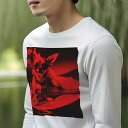 長袖Tシャツ 人間用 メンズ 秋春夏 プリント レジャー アウトドア カジュアル かわいい 犬ファン サーフィン チワワ サングラス 波