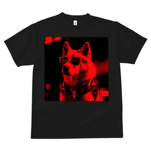 Tシャツ レディース 犬ファン 半袖 春夏 犬柄 プリント カジュアル かわいい 人間用 フィットネス ダンス サングラス その他 バンダナ レッドフィルター