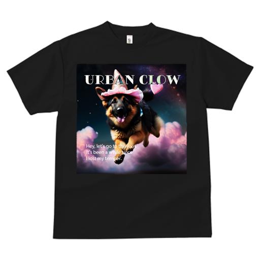 Tシャツ レディース 犬ファン 半袖 春夏 犬柄 プリント カジュアル かわいい 人間用 フィットネス ダンス 魔法の帽子 ジャーマンシェパードドッグ 星空 ピンクのハート 雲