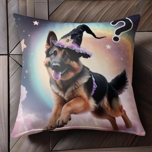 星 ジャーマンシェパードドッグ 虹 雲 魔法の帽子 クエスチョンマーク クッションカバー 45×45cm アニマル柄 おしゃれ 可愛い クッション本体付き 正方形 犬ファン 星 ジャーマンシェパードドッグ 虹 雲 魔法の帽子 クエスチョンマーク クッションカバー 45×45cm アニマル柄 おしゃれ 可愛い クッション本体付き 正方形 犬ファン