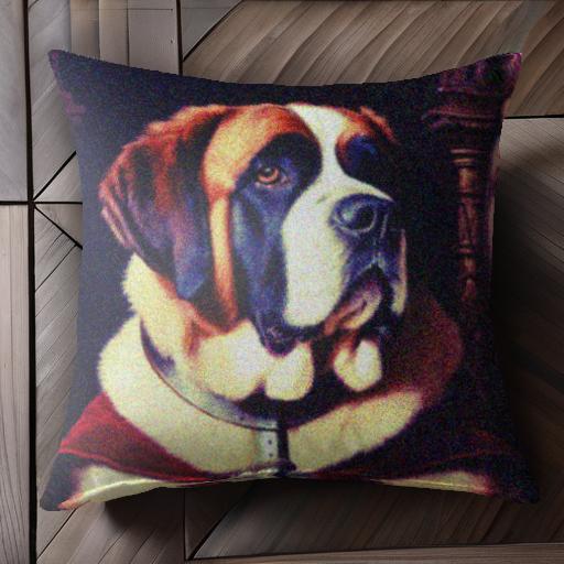 マント セントバーナード レンガ クッションカバー 45×45cm アニマル柄 おしゃれ 可愛い クッション本..