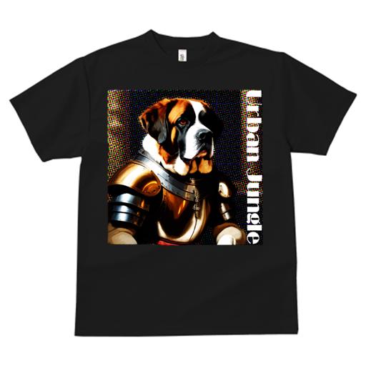 Tシャツ レディース 犬ファン 半袖 春夏 犬柄 プリント カジュアル かわいい 人間用 フィットネス ダンス アーマー セントバーナード 騎士 アーバンジャングル