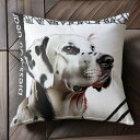 bless ダルメシアン you dear クッションカバー 45×45cm アニマル柄 おしゃれ 可愛い クッション本体付き 正方形 犬ファン