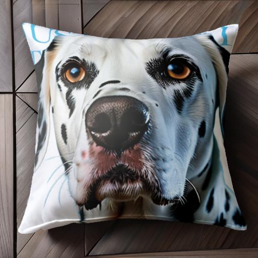 なし ダルメシアン クッションカバー 45×45cm アニマル柄 おしゃれ 可愛い クッション本体付き 正方形 ..