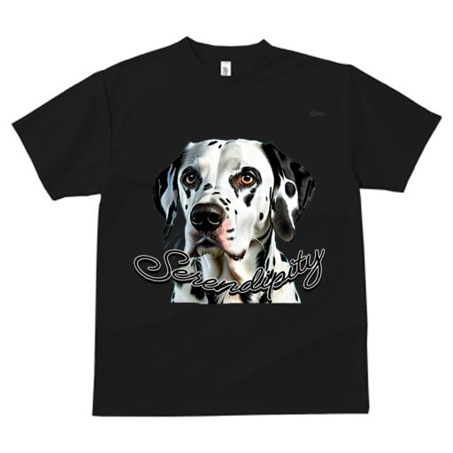 Tシャツ レディース 犬ファン 半袖 春夏 犬柄 プリント カジュアル かわいい 人間用 フィットネス ダンス 文字 ダルメシアン Serendipity