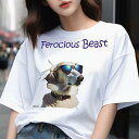 Tシャツ メンズ キッズ 犬ファン 半袖 春夏 犬柄 プリント カジュアル かわいい 人間用 フィットネス ダンス サングラス ラブラドールレトリバー コート