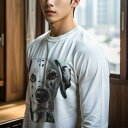 長袖Tシャツ 人間用 メンズ 秋春夏 プリント レジャー アウトドア カジュアル かわいい 犬ファン なし ダルメシアン