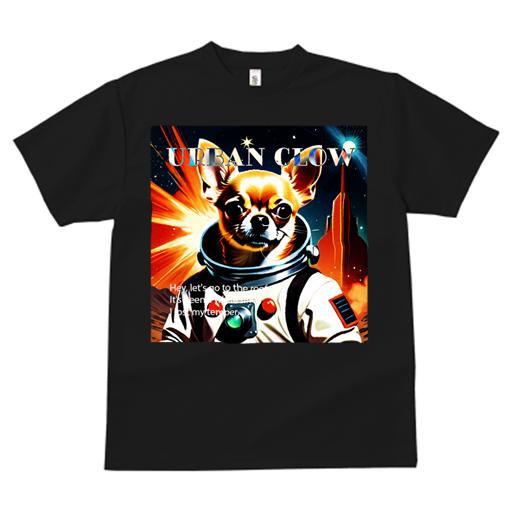 Tシャツ レディース 犬ファン 半袖 春夏 犬柄 プリント カジュアル かわいい 人間用 フィットネス ダンス 宇宙 チワワ 宇宙飛行士 星 火山 惑星