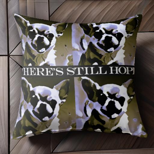 希望 チワワ ポップアート フレーズ かわいい クッションカバー 45×45cm アニマル柄 おしゃれ 可愛い ..