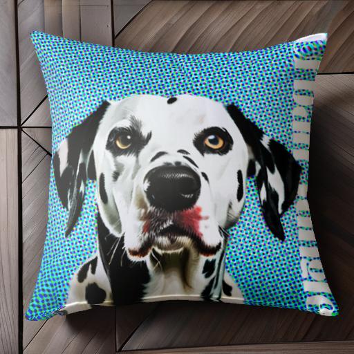 ポップアート ダルメシアン 鮮やかな背景 色鮮やか 楽しそう クッションカバー 45×45cm アニマル柄 お..