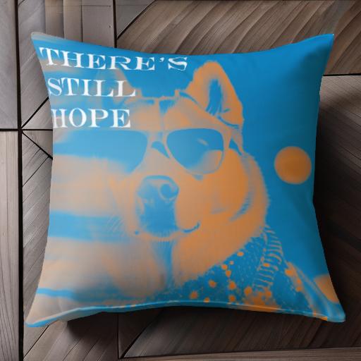 サングラス 柴犬 ポップアート テキスト クッションカバー 45×45cm アニマル柄 おしゃれ 可愛い クッション本体付き 正方形 犬ファン