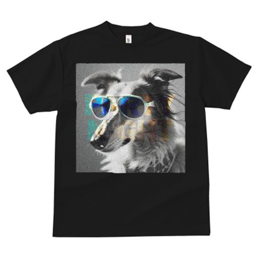 Tシャツ レディース 犬ファン 半袖 春夏 犬柄 プリント カジュアル かわいい 人間用 フィットネス ダンス サングラス コリー パーティー