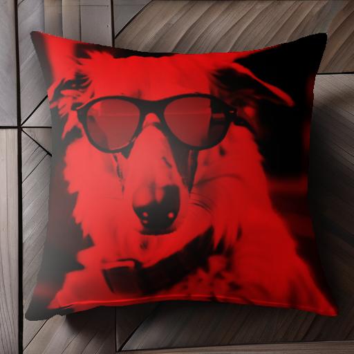 サングラス ボルゾイ クッションカバー 45×45cm アニマル柄 おしゃれ 可愛い クッション本体付き 正方..