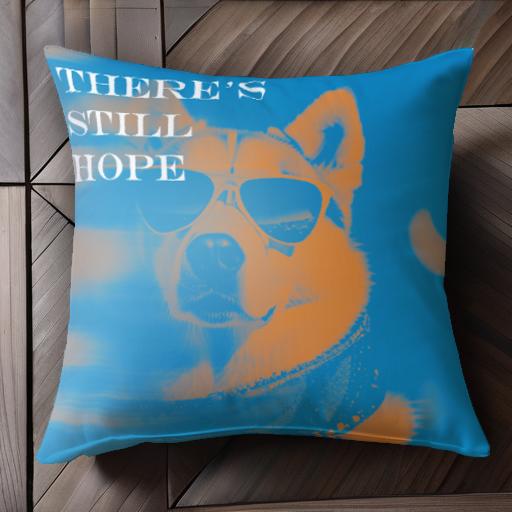 サングラス 柴犬 スカーフ 希望 クッションカバー 45×45cm アニマル柄 おしゃれ 可愛い クッション本体付き 正方形 犬ファン
