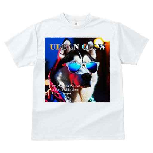 Tシャツ メンズ キッズ 犬ファン 半袖 春夏 犬柄 プリント カジュアル かわいい 人間用 フィットネス ダンス サングラス ハスキー 夜景 テキスト ネオン