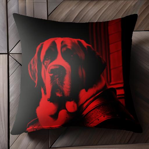 鎧 セントバーナード 柱 レッドフィルター 黒背景 クッションカバー 45×45cm アニマル柄 おしゃれ 可愛い クッション本体付き 正方形 犬ファン 鎧 セントバーナード 柱 レッドフィルター 黒背景 クッションカバー 45×45cm アニマル柄 おしゃれ 可愛い クッション本体付き 正方形 犬ファン