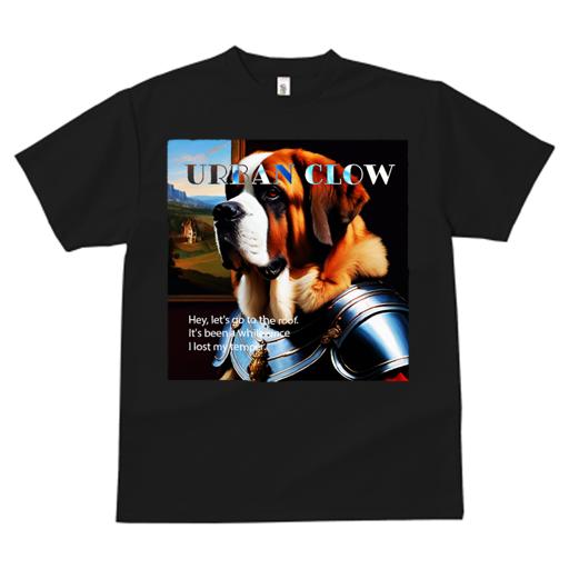 Tシャツ レディース 犬ファン 半袖 春夏 犬柄 プリント カジュアル かわいい 人間用 フィットネス ダンス 甲冑 セントバーナード 城 騎士 山