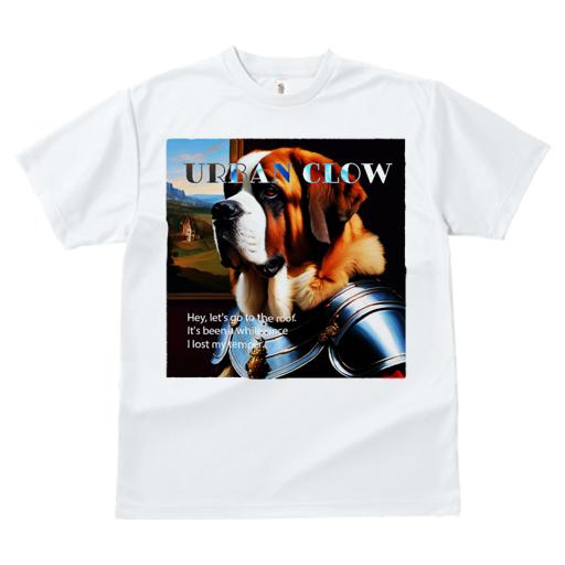 Tシャツ レディース 犬ファン 半袖 春夏 犬柄 プリント カジュアル かわいい 人間用 フィットネス ダンス 甲冑 セントバーナード 城 騎士 山