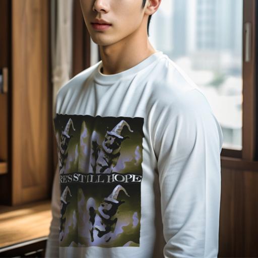 長袖Tシャツ 人間用 メンズ 秋春夏 プリント レジャー アウトドア カジュアル かわいい 犬ファン サンタ帽 その他 希望 クリスマス 明るい未来