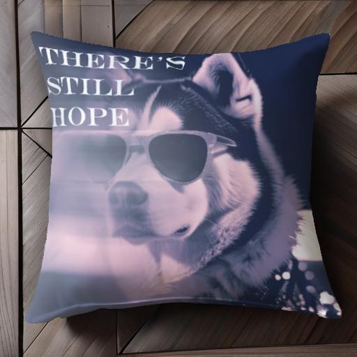 サングラス シベリアンハスキー 希望 スター クッションカバー 45×45cm アニマル柄 おしゃれ 可愛い クッション本体付き 正方形 犬ファン