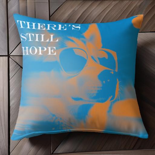 サングラス その他 希望 勇気 ポジティブ クッションカバー 45×45cm アニマル柄 おしゃれ 可愛い クッション本体付き 正方形 犬ファン