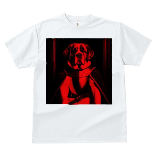 Tシャツ レディース 犬ファン 半袖 春夏 犬柄 プリント カジュアル かわいい 人間用 フィットネス ダンス 赤い照明 セントバーナード 甲冑 マント