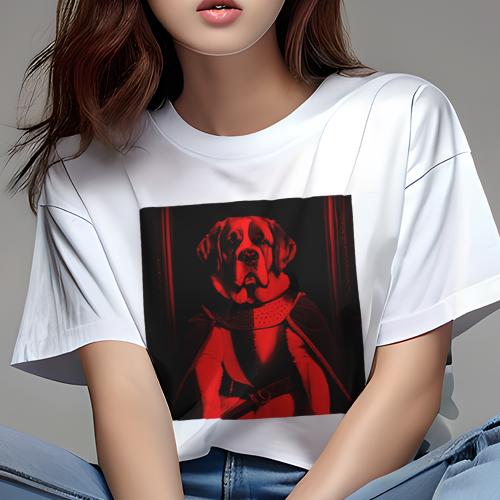 Tシャツ レディース 犬ファン 半袖 春夏 犬柄 プリント カジュアル かわいい 人間用 フィットネス ダンス 赤い照明 セントバーナード 甲冑 マント Tシャツ レディース 犬ファン 半袖 春夏 犬柄 プリント カジュアル かわいい 人間用 フィットネス ダンス 赤い照明 セントバーナード 甲冑 マント